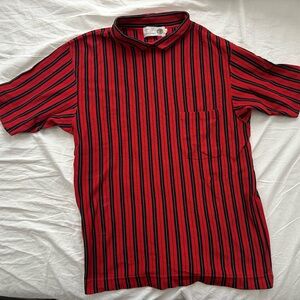 Striped Red and Black Women's Tee